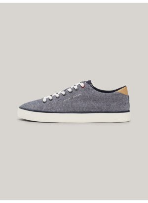 Ténis Th Hi Vulc Low Chambray Tommy Hilfiger FM04945-DW5  Desert Sky