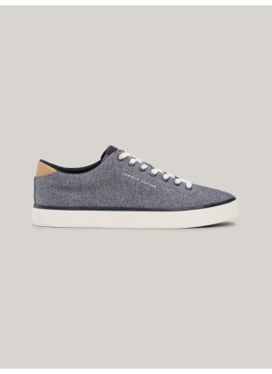 Ténis Th Hi Vulc Low Chambray Tommy Hilfiger FM04945-DW5  Desert Sky