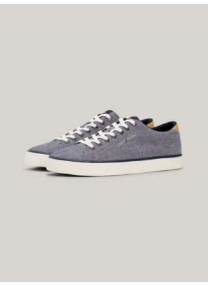 Ténis Th Hi Vulc Low Chambray Tommy Hilfiger FM04945-DW5  Desert Sky