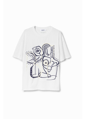 T-shirt Tristan Desigual 24SWTKB0-1000 Blanco