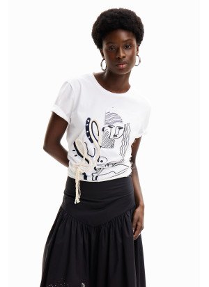 Tristan T-Shirt Desigual 24SWTKB0-1000 Blanco