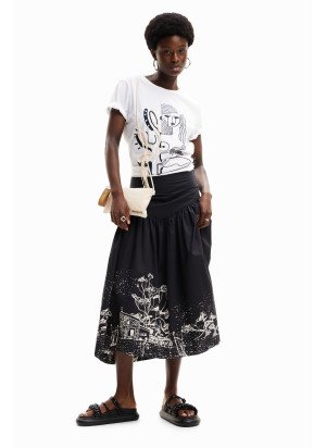 Tristan T-Shirt Desigual 24SWTKB0-1000 Blanco