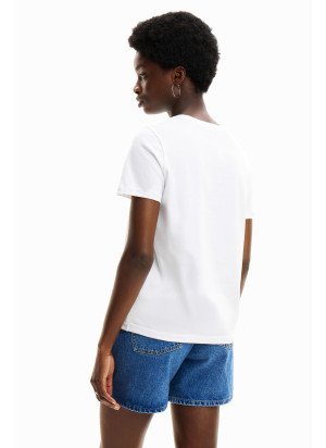 Dublin T-Shirt Desigual 24SWTK58-1000  Blanco