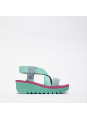 Sandália  YABI922FLY Cupido/Elastic Fly London P144922-008 Sky Blue/Spearmint/Lilac