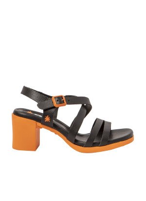Nappa Cannes Sandal Art 1840-BLACK ORANGE