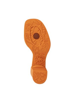 Nappa Cannes Sandal Art 1840-BLACK ORANGE