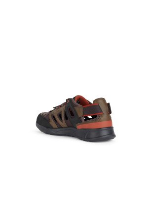Sandália Sanzio Geox U45G7D-C6006 Dk Brown