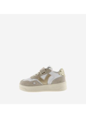 Basket Seul Efecto Piel & Piezas  Serraje & Trasera Glitter & Tira Sneakers Victoria  1257116-PLATINO