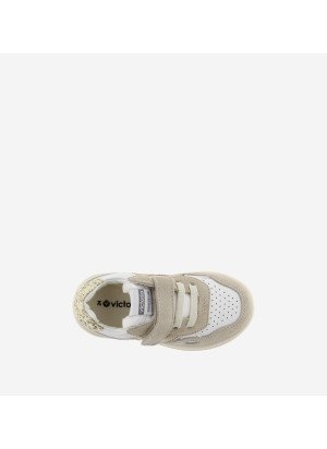 Basket Seul Efecto Piel & Piezas  Serraje & Trasera Glitter & Tira Sneakers Victoria  1257116-PLATINO