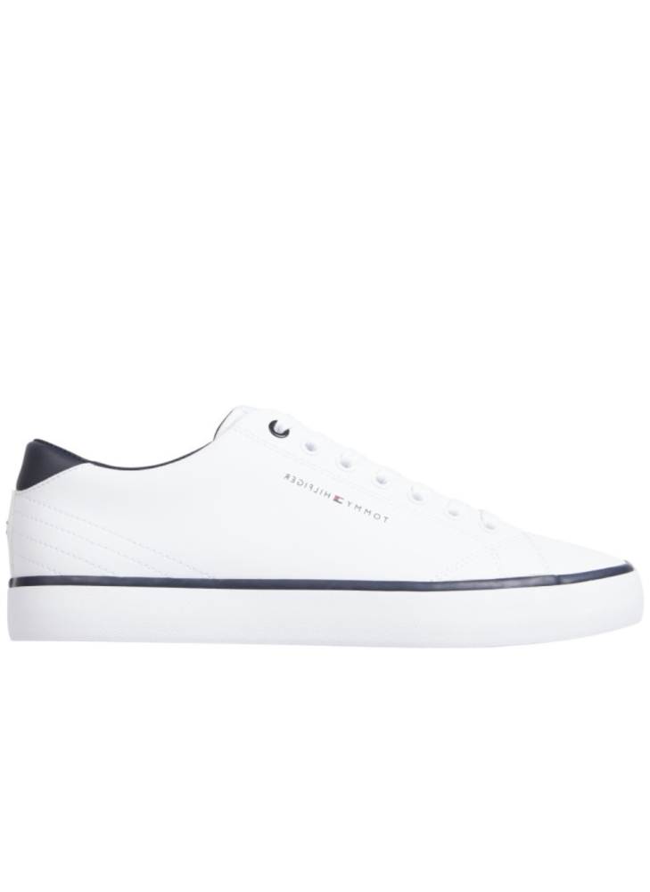 Ténis Th Hi Vulc Core Low Leather Ess Tommy Hilfiger FM05041-YBS White Ténis Th Hi Vulc Core Low Leather Ess Tommy Hilfiger FM05041-YBS White