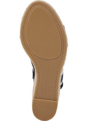 Sandália Webbing High Wedge Tommy Hilfiger FW08045-DW6 Space Blue