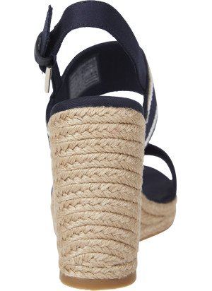 Sandália Webbing High Wedge Tommy Hilfiger FW08045-DW6 Space Blue