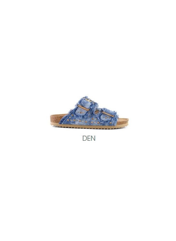 Denim With Rhinestones  Sandals Colors Of California HC.BIO406-DEN Denim