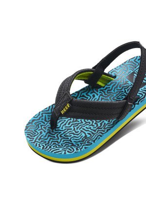 Sandália De Praia Little Reef CJ4132 Ahi-Blue Coral