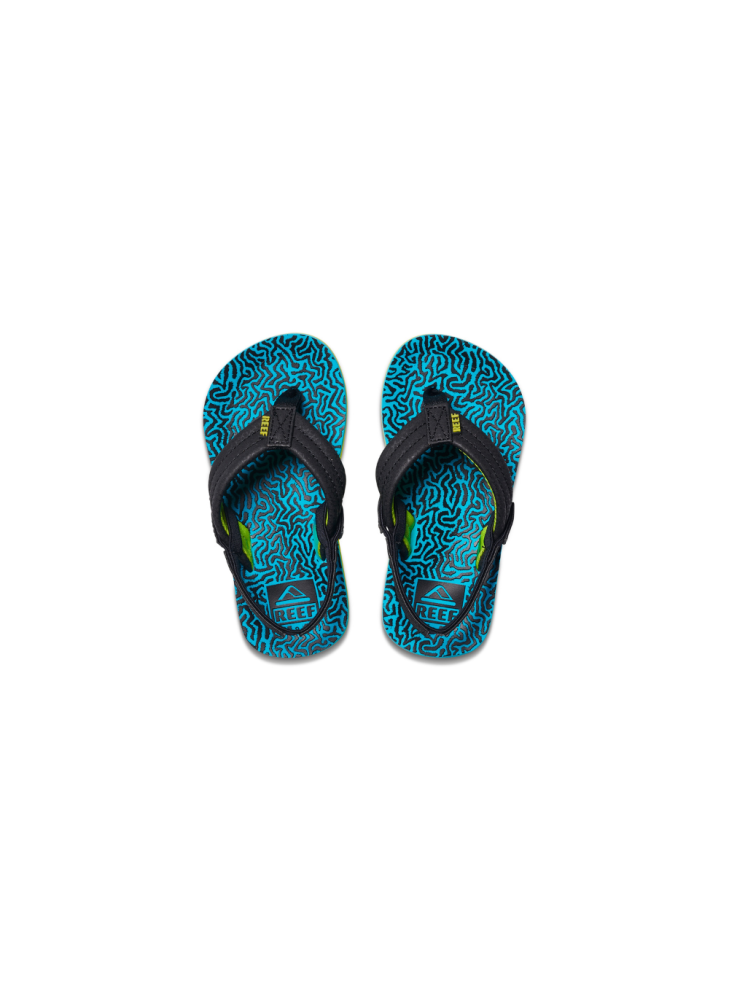 Sandália De Praia Little Reef CJ4132 Ahi-Blue Coral