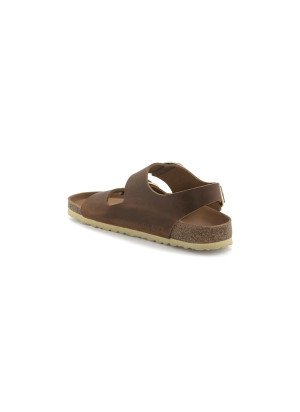 Milano Sandal Big Buckle Birkenstock 1024067 Oiled Leather Cognac