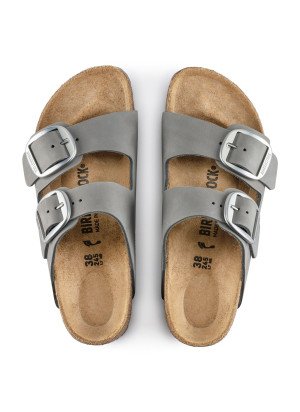 Arizona Sandal  Big Buckle Nubuck Leather Birkenstock 1022154 Dove Gray