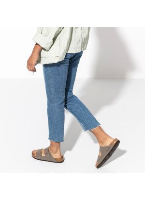 Arizona Sandal Birko-flor Birkenstock 0151213 Nubuck Stone