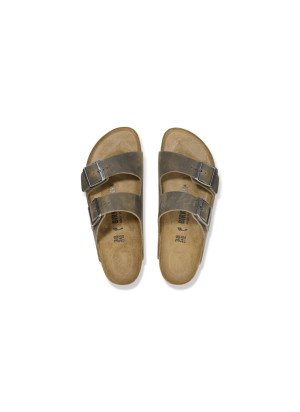 Arizona Sandal Oiled Leather Birkenstock 1027022 Faded Khaki