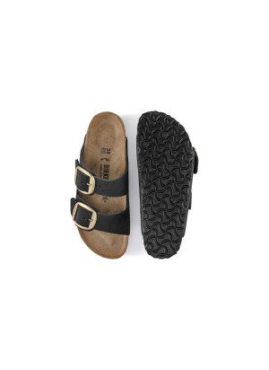 Arizona Sandal Big Buckle Nubuck Leather Birkenstock 1023290 Black