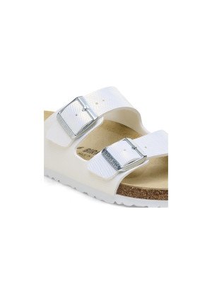 Arizona Sandal  Birko-flor Embossed BF Shiny Lizard Birkenstock 1026500 White