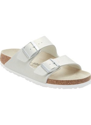 Arizona Sandal  Birko-flor Embossed BF Shiny Lizard Birkenstock 1026500 White