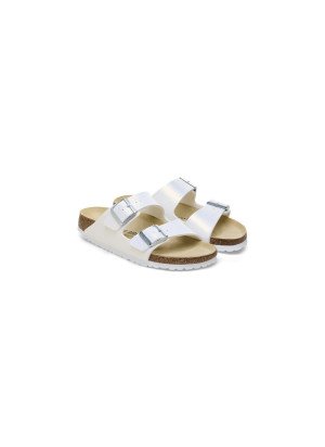 Arizona Sandal  Birko-flor Embossed BF Shiny Lizard Birkenstock 1026500 White