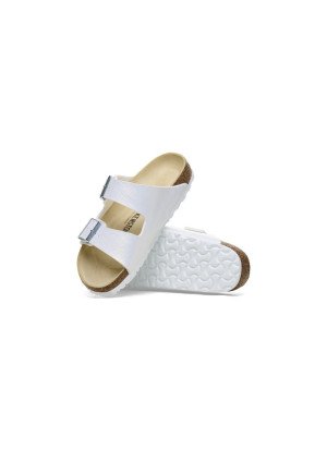 Arizona Sandal  Birko-flor Embossed BF Shiny Lizard Birkenstock 1026500 White