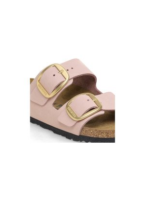Arizona Sandal Big Buckle Nubuck Leather Birkenstock 1026583 Soft Pink