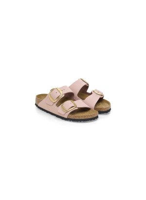 Arizona Sandal Big Buckle Nubuck Leather Birkenstock 1026583 Soft Pink
