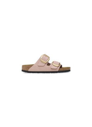 Arizona Sandal Big Buckle Nubuck Leather Birkenstock 1026583 Soft Pink
