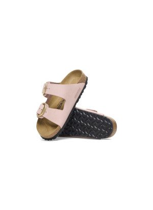 Arizona Sandal Big Buckle Nubuck Leather Birkenstock 1026583 Soft Pink