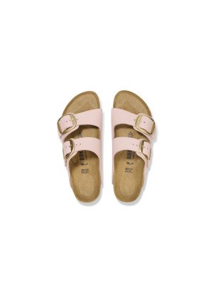 Arizona Sandal Big Buckle Nubuck Leather Birkenstock 1026583 Soft Pink