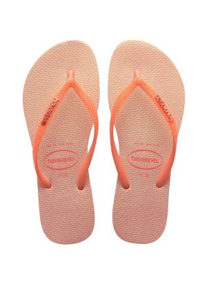 Slim Glitter Iridescent Beach Flip Flops Havaianas 4148922.5567 Peach Pink