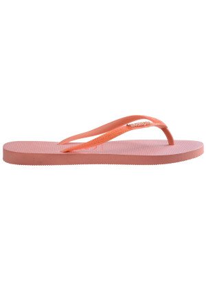 Slim Glitter Iridescent Beach Flip Flops Havaianas 4148922.5567 Peach Pink
