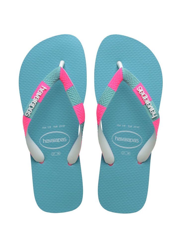 Top Verano II Beach Flip Flops Havaianas 4148986.0838 Pink/White