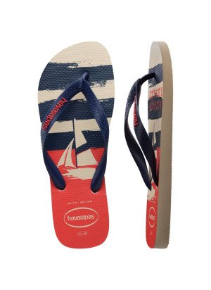 Top Nautical Beach Flip Flops Havaianas 4137126.6121 Beige Straw