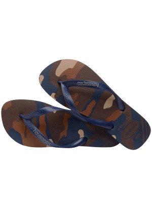 Top Camu Beach Flip Flops Havaianas 4141398.0727 Dark Brown