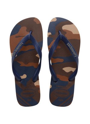 Top Camu Beach Flip Flops Havaianas 4141398.0727 Dark Brown