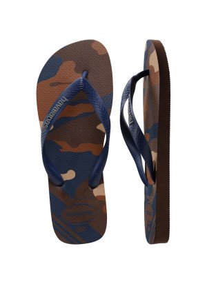 Top Camu Beach Flip Flops Havaianas 4141398.0727 Dark Brown