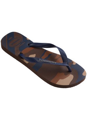 Top Camu Beach Flip Flops Havaianas 4141398.0727 Dark Brown