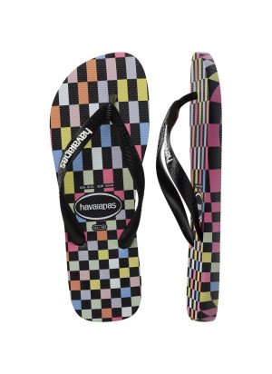 Top Check Beach Flip Flops Havaianas 4148764.4366 Ice Grey/Black