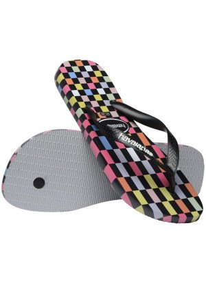 Top Check Beach Flip Flops Havaianas 4148764.4366 Ice Grey/Black