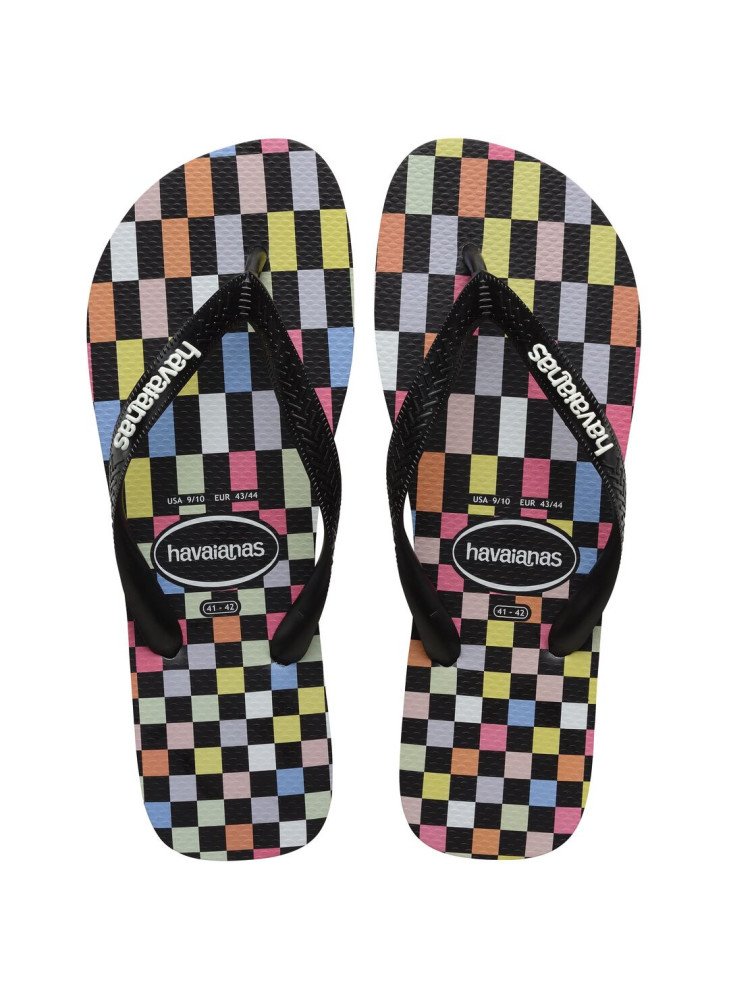Top Check Beach Flip Flops Havaianas 4148764.4366 Ice Grey/Black