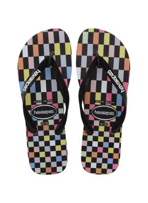 Top Check Beach Flip Flops Havaianas 4148764.4366 Ice Grey/Black