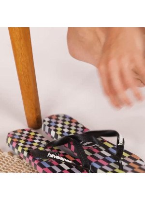 Top Check Beach Flip Flops Havaianas 4148764.4366 Ice Grey/Black