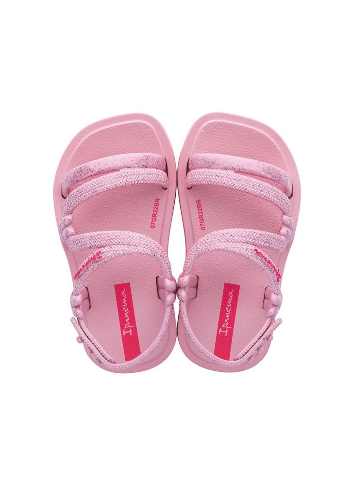 Sandália De Praia Solar Mais Baby Ipanema 26988.AL667 Light Pink/Glitter Pink