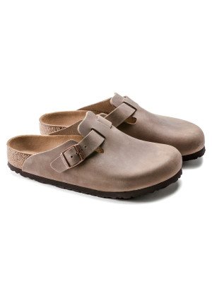 Boston Oiled Leather Sandal Birkenstock 960813 Tobacco Brown