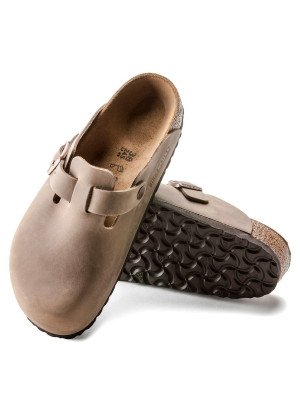 Boston Oiled Leather Sandal Birkenstock 960813 Tobacco Brown