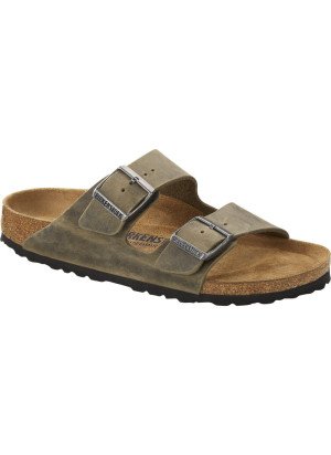 Sandália Arizona Oiled Leather Birkenstock 1027039 Faded Khaki